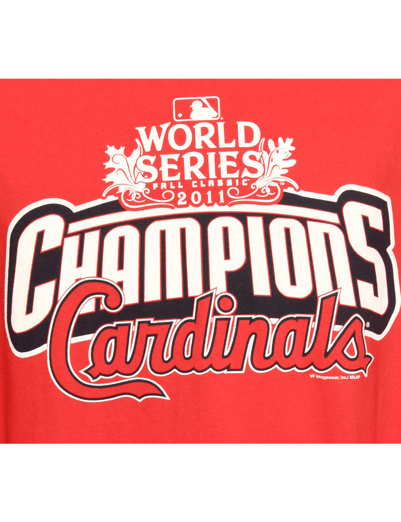 Red Champions Cardinals Printed T-shirt - L