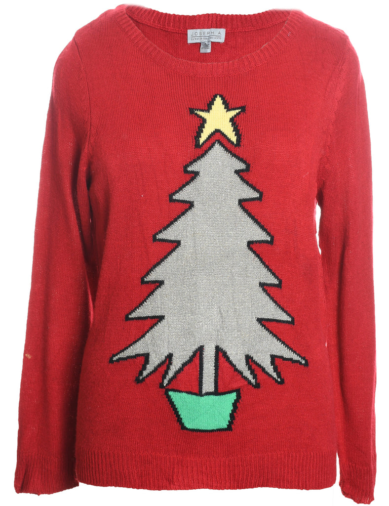 Red Christmas Jumper - L