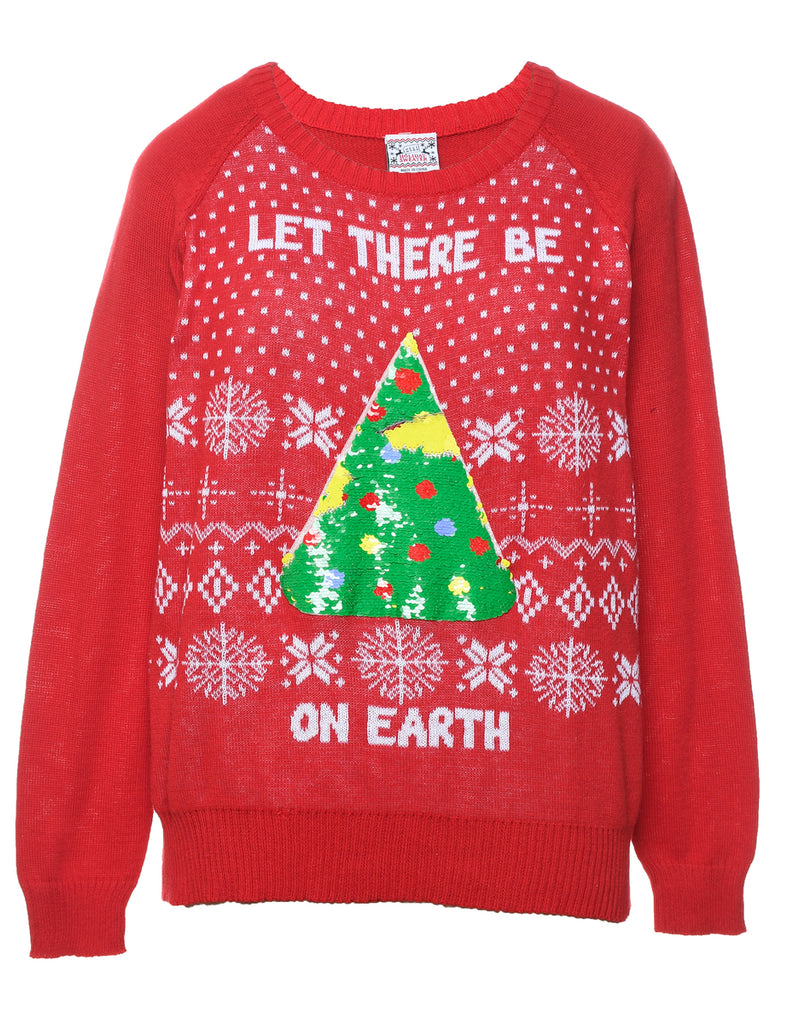 Red Christmas Jumper - L