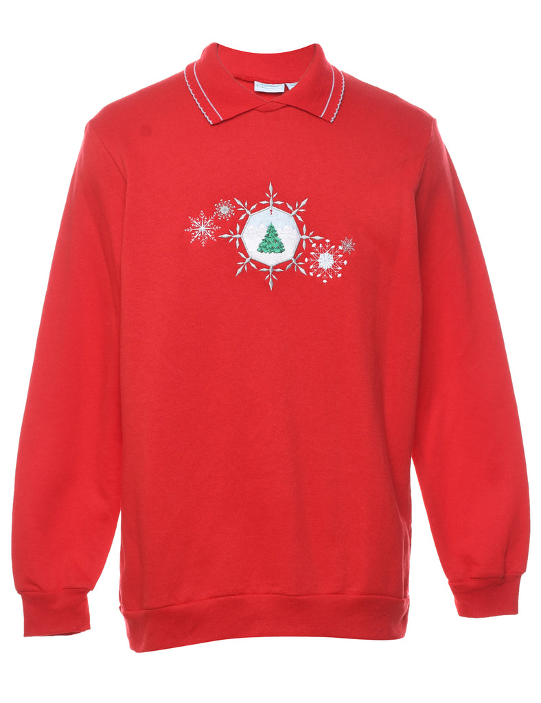 Red Christmas Sweatshirt - M