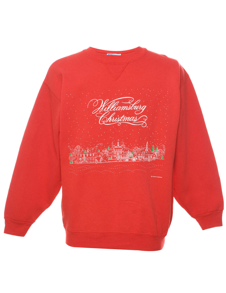 Red Christmas Sweatshirt - L