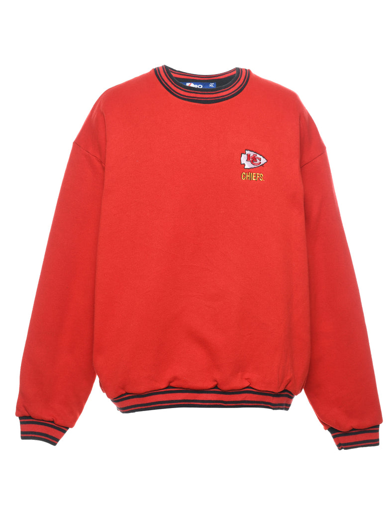 Red Classic Embroidered Sweatshirt - XL