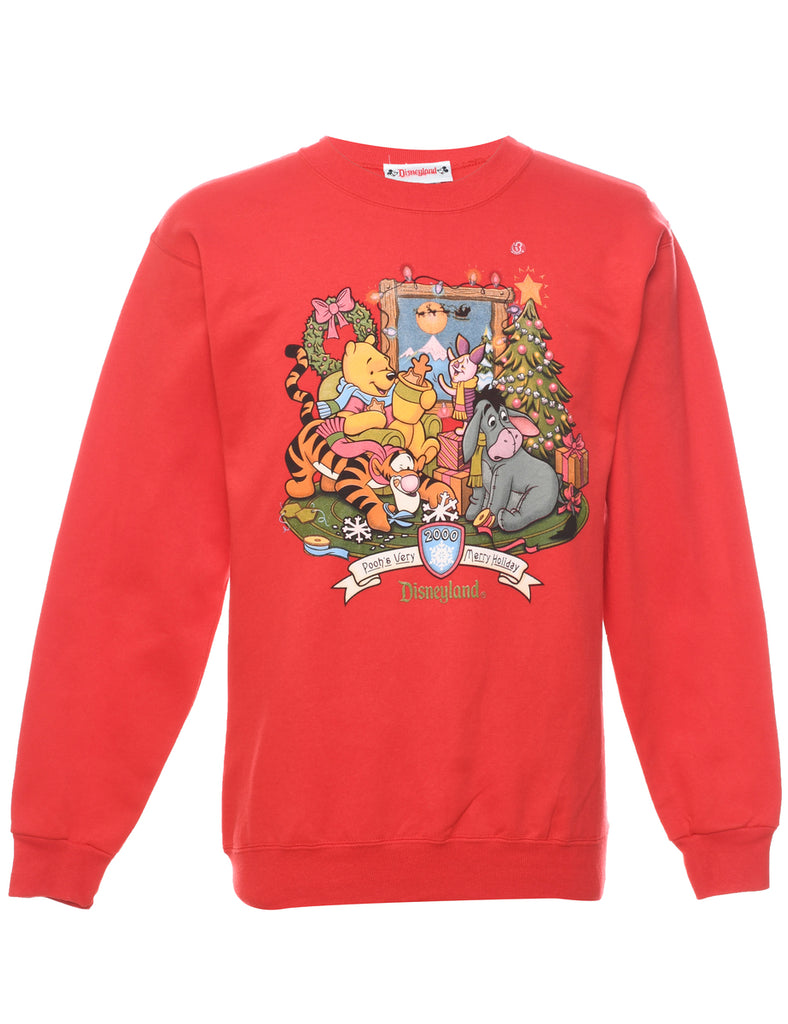 Red Disney Christmas Sweatshirt - S