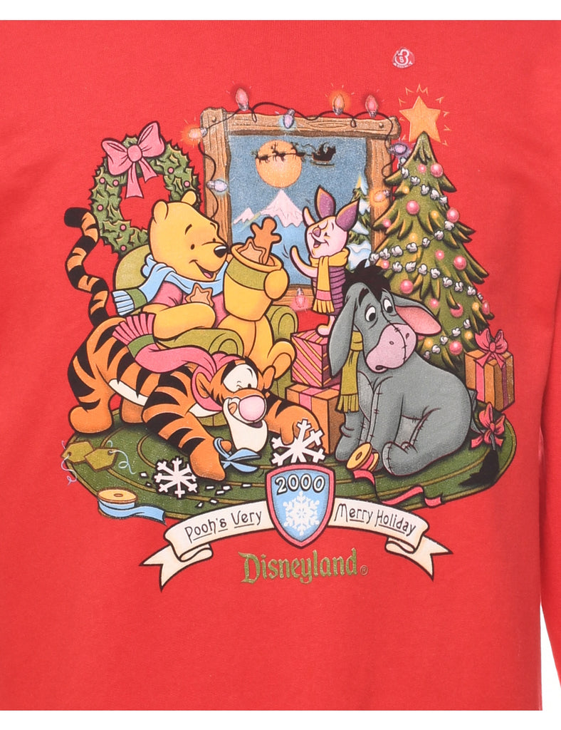 Red Disney Christmas Sweatshirt - S