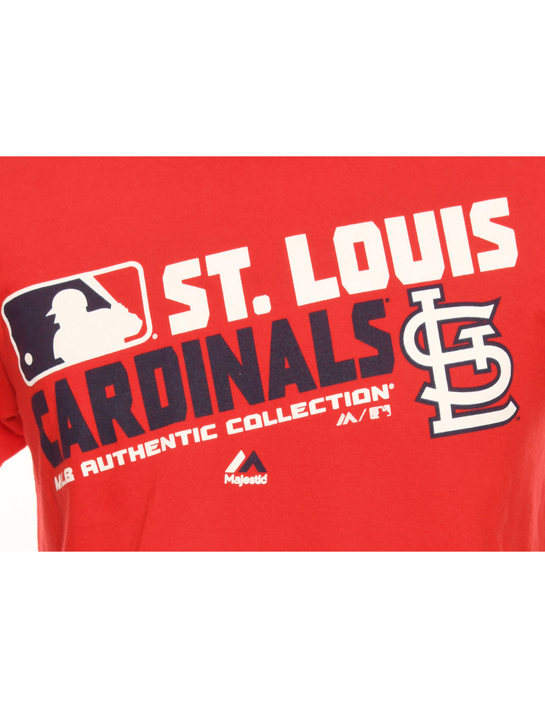 Red Majestic St.louis Cardinals Sports T-shirt - M