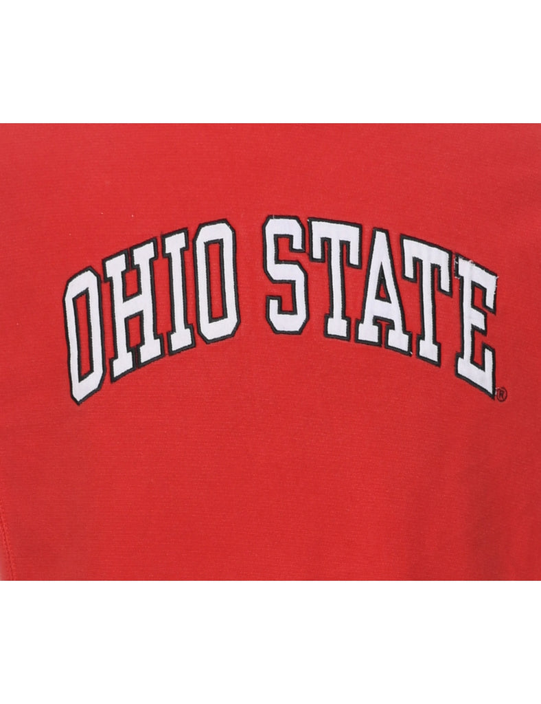 Red Ohio State Printed Sweatshirt - S