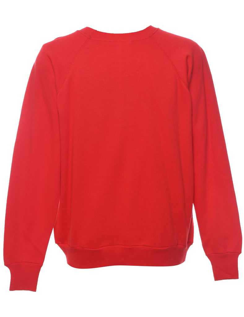 Red Plain Sweatshirt - L