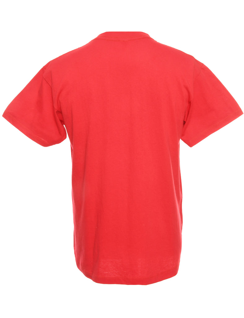 Red Printed T-shirt - L