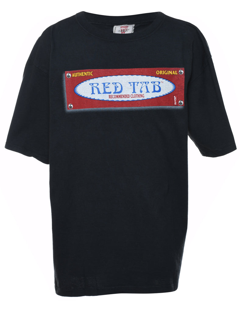 RED Tab Black & Maroon Levi's Printed T-shirt - L