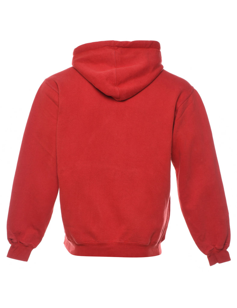 Red Volleyball Hooded Sports Sweatshirt - S