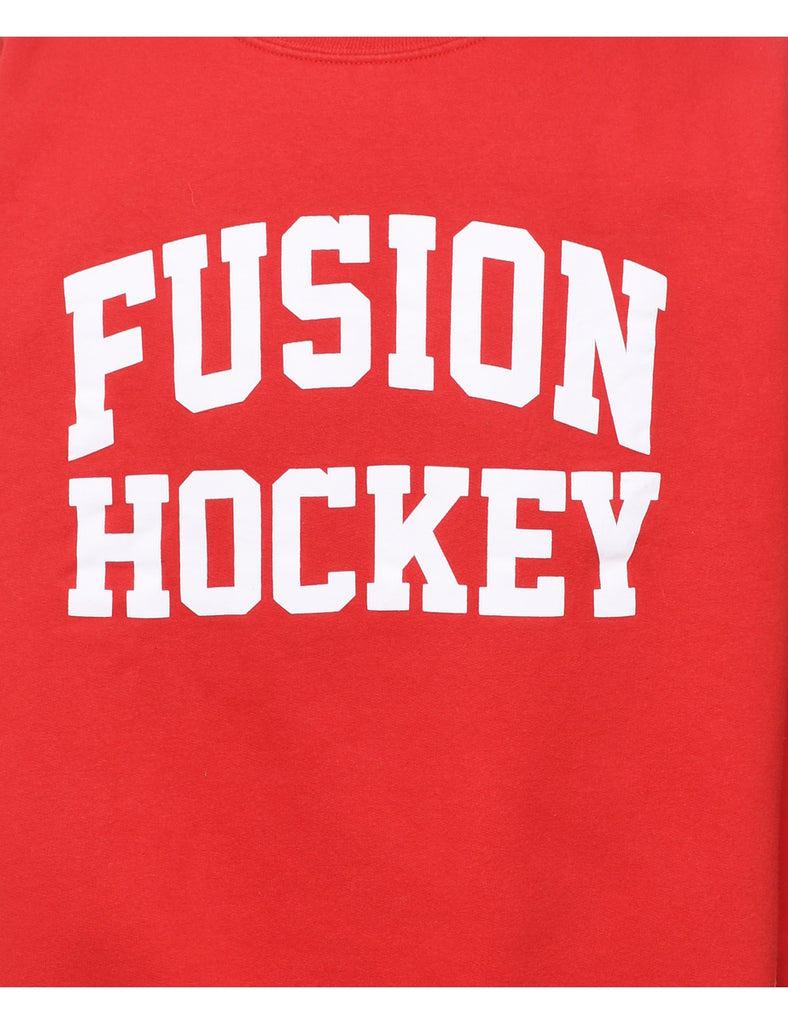 Red & White Fusion Hockey Sweatshirt - L