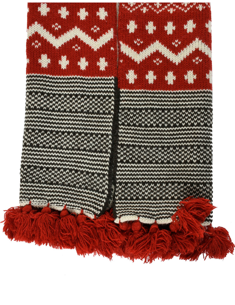 Red Winter Scarf - M