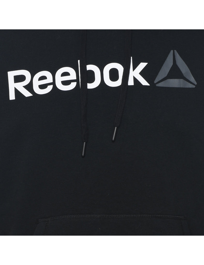 Reebok Black & Grey Printed Hoodie - S