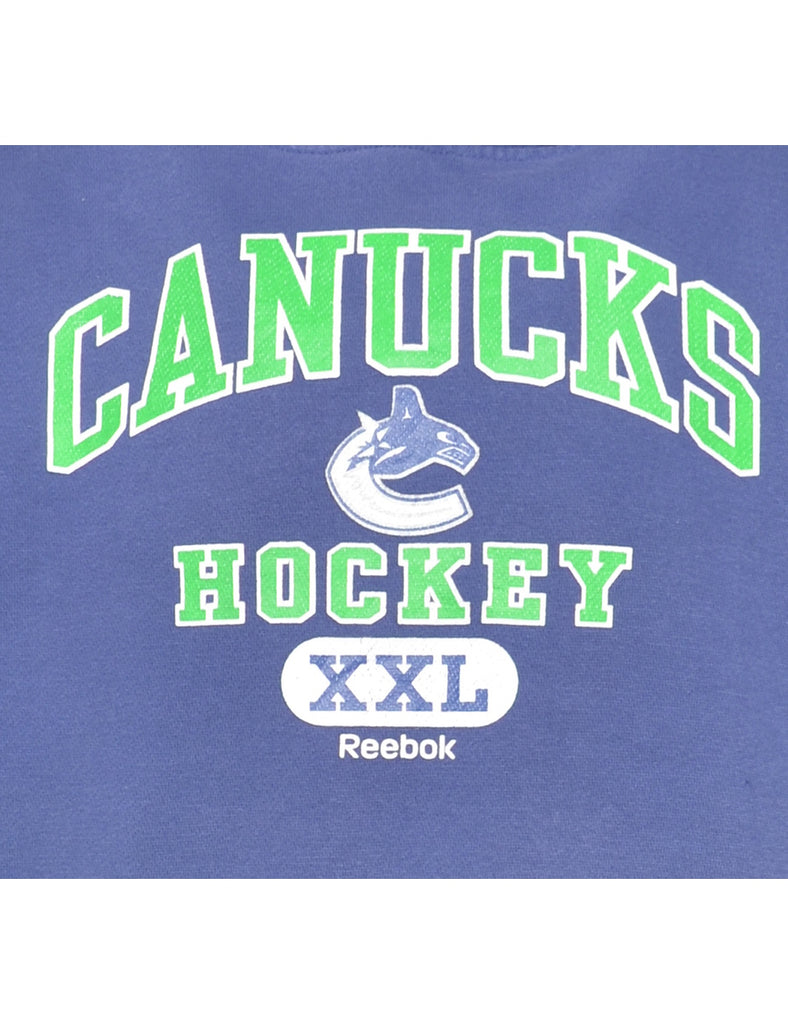 Reebok Canucks Hockey Printed Hoodie  - S