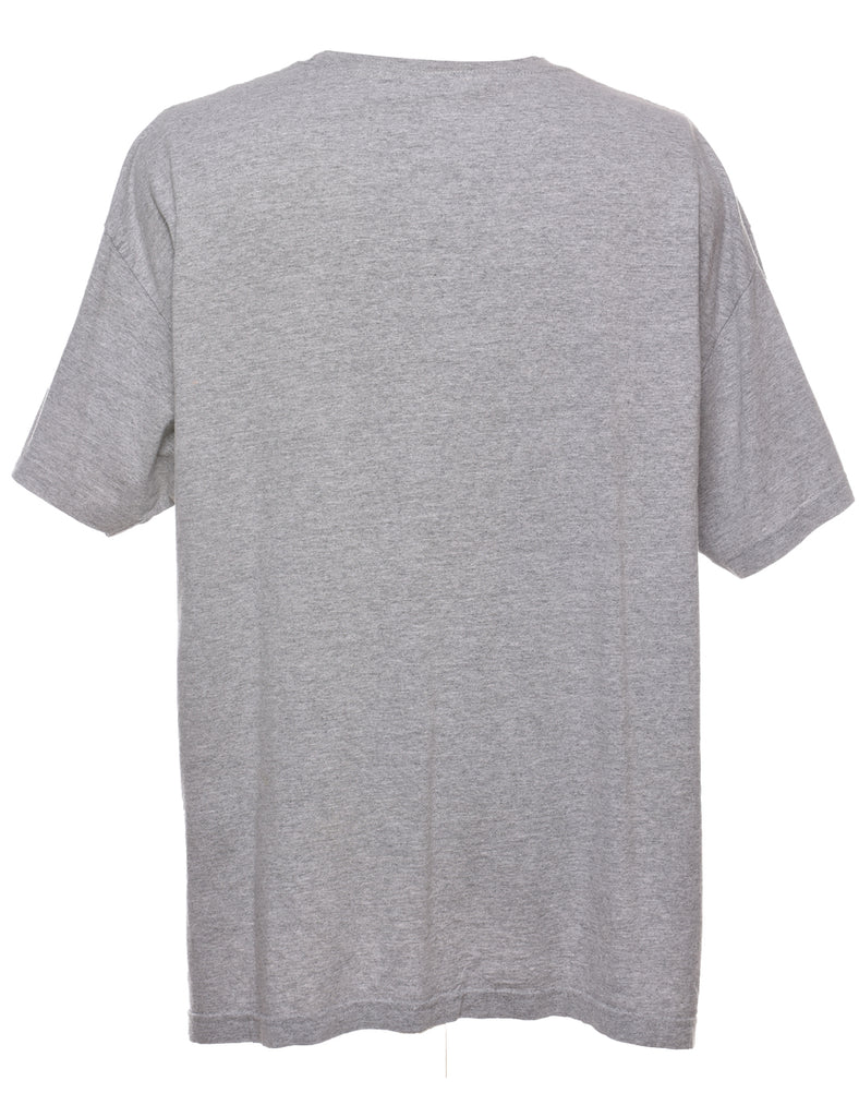 Reebok Dallas Cowboys Grey Printed Sports T-shirt - XL