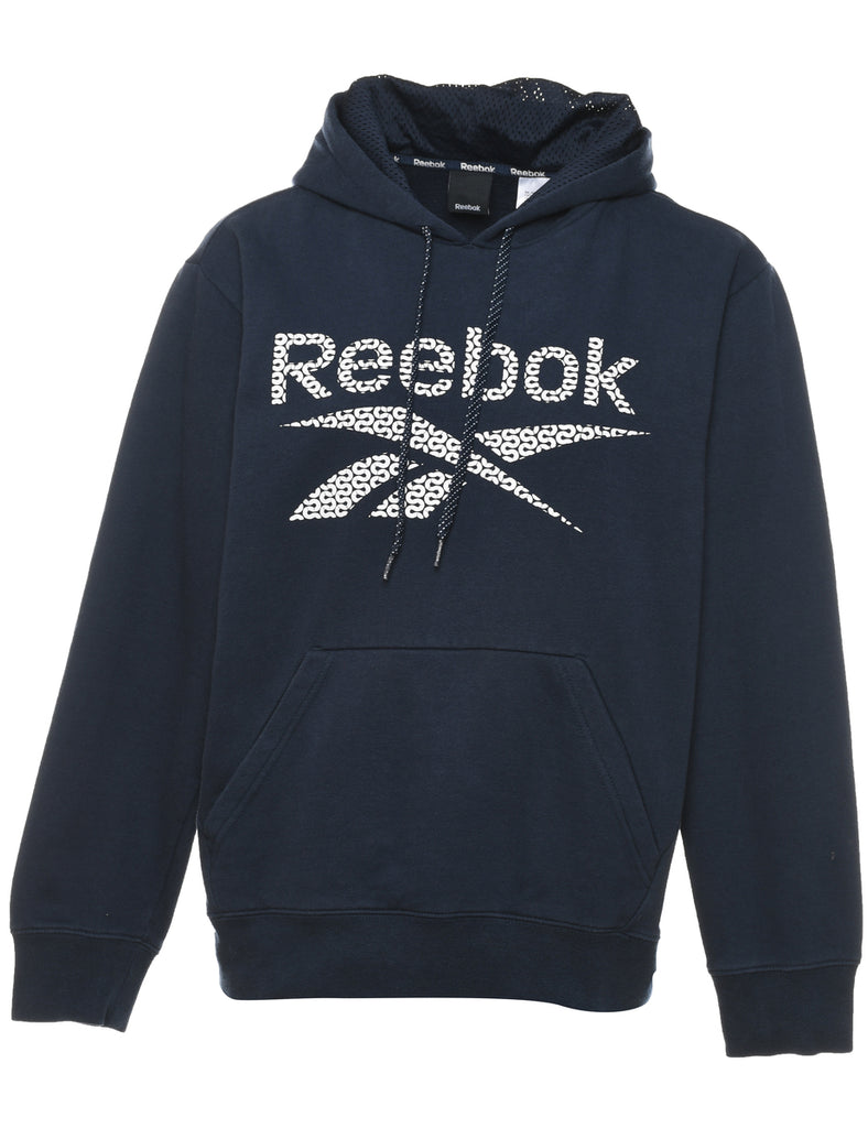 Reebok Navy Printed Hoodie - M