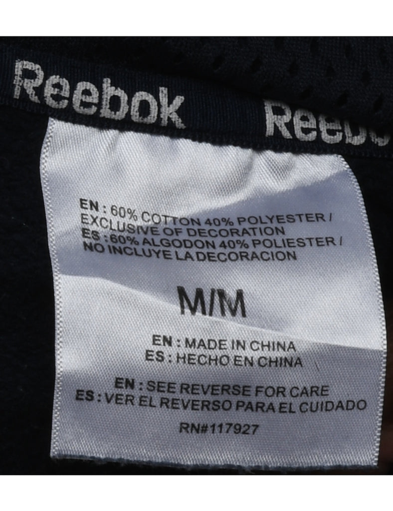 Reebok Navy Printed Hoodie - M