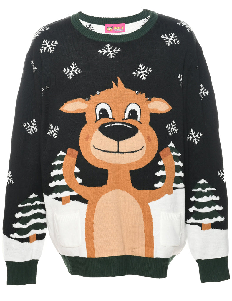 Reindeer Christmas Jumper - XL