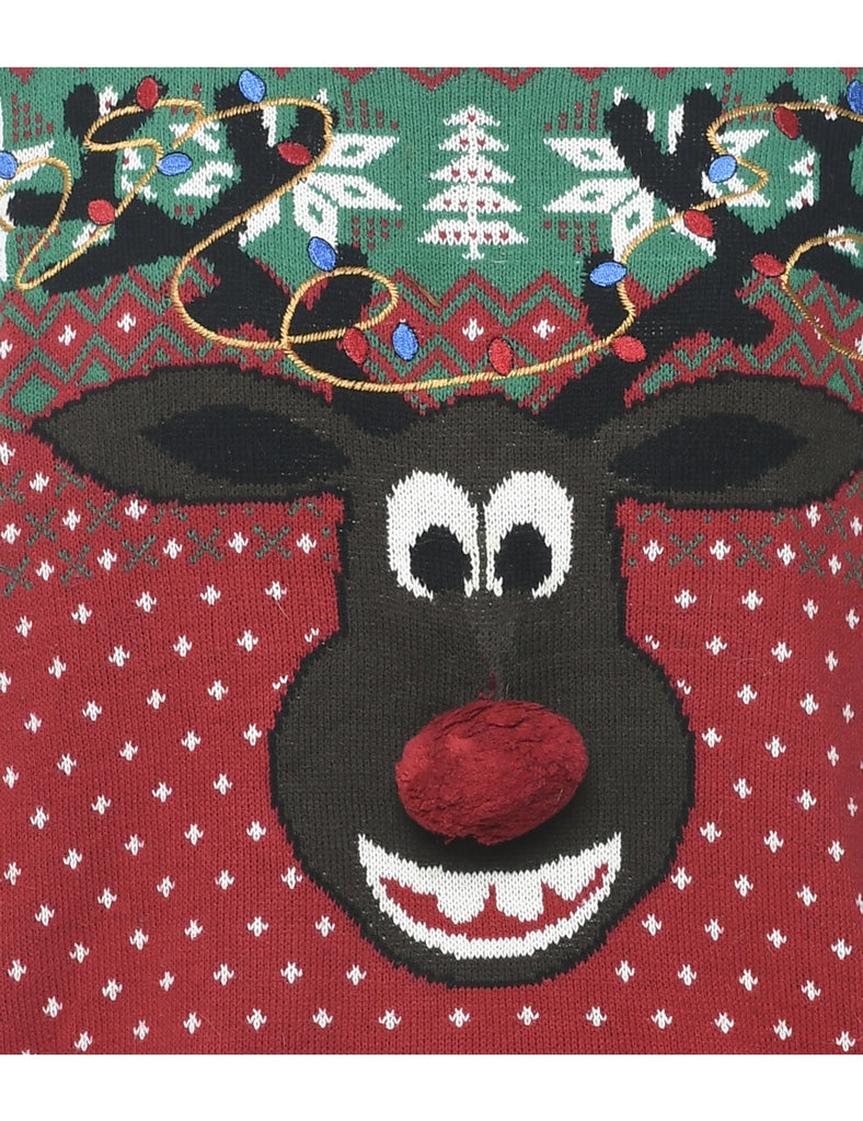 Reindeer Christmas Jumper - L