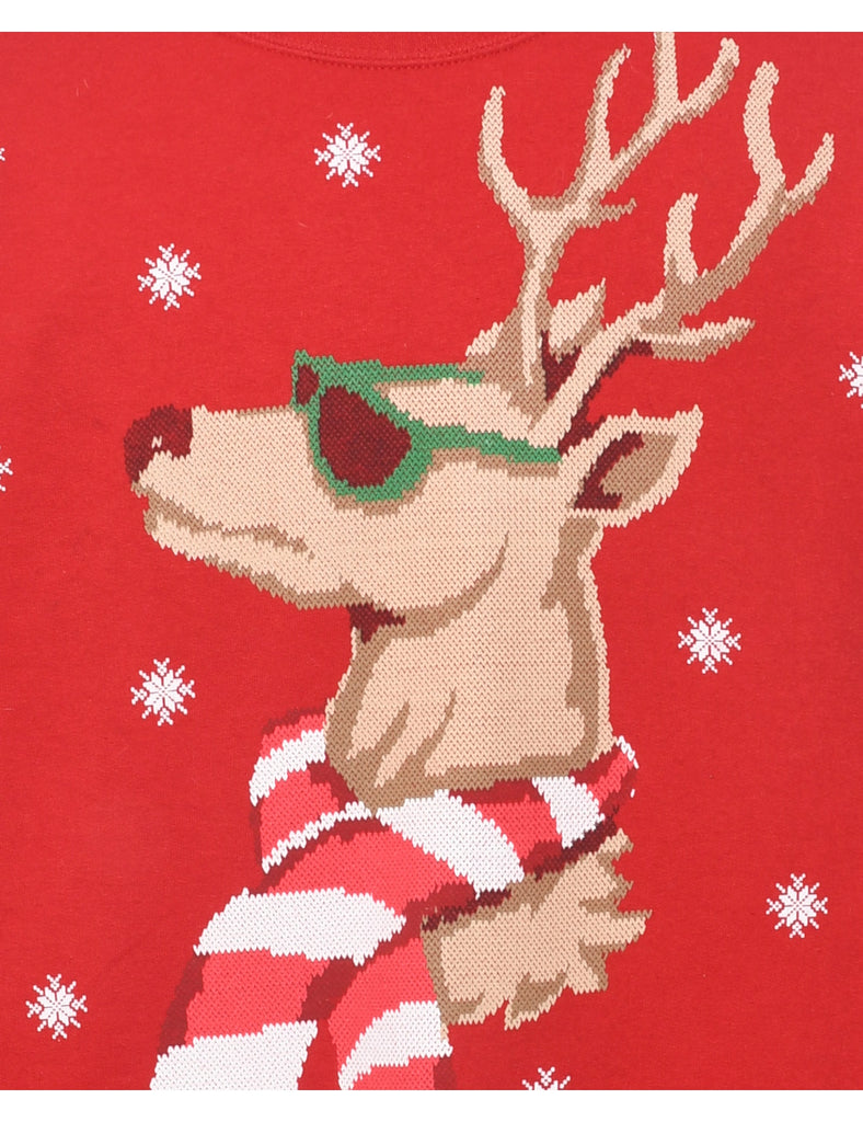 Reindeer Christmas Sweatshirt - XL