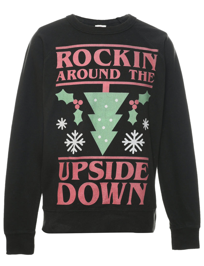 Rockin Around The Upside Down Christmas Sweatshirt - S