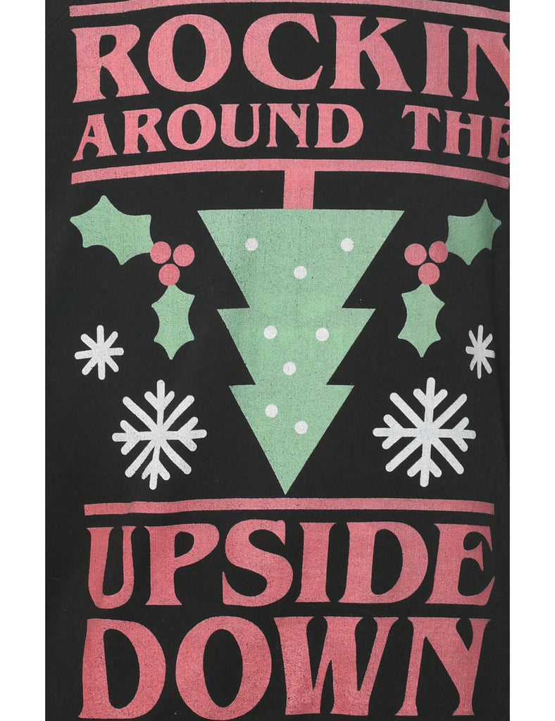 Rockin Around The Upside Down Christmas Sweatshirt - S