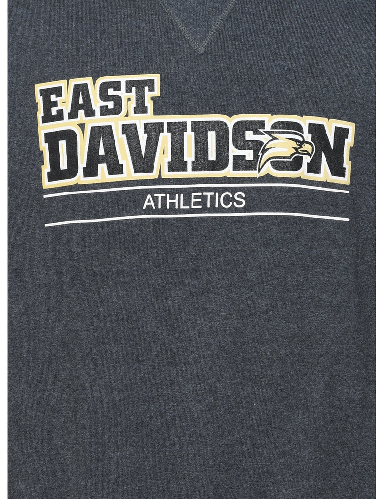 Russell Athletic East Davidson Athletics Printed Dark Grey Sweatshirt - M