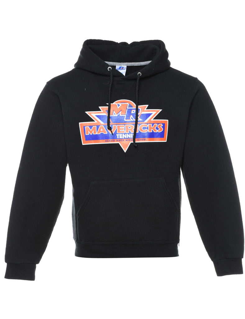 Russell Athletic Mavericks Printed Black Hoodie - S