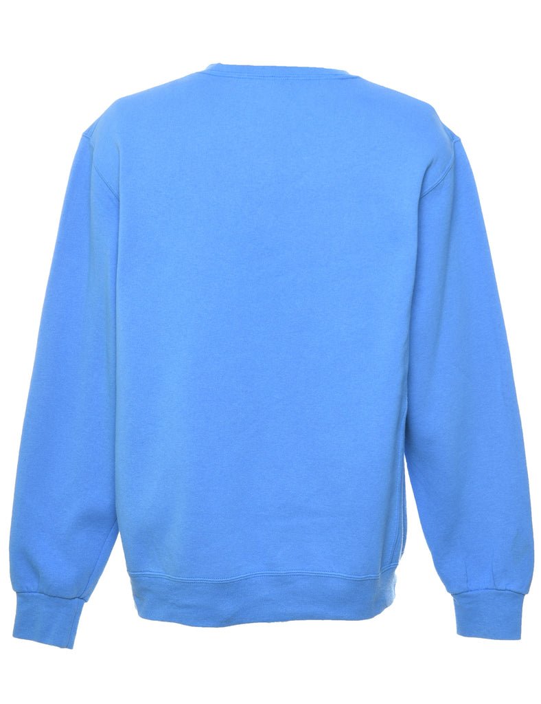 Russell Athletic Plain Blue Sweatshirt - L