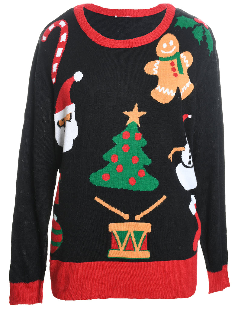 Santa Claus Christmas Jumper - L