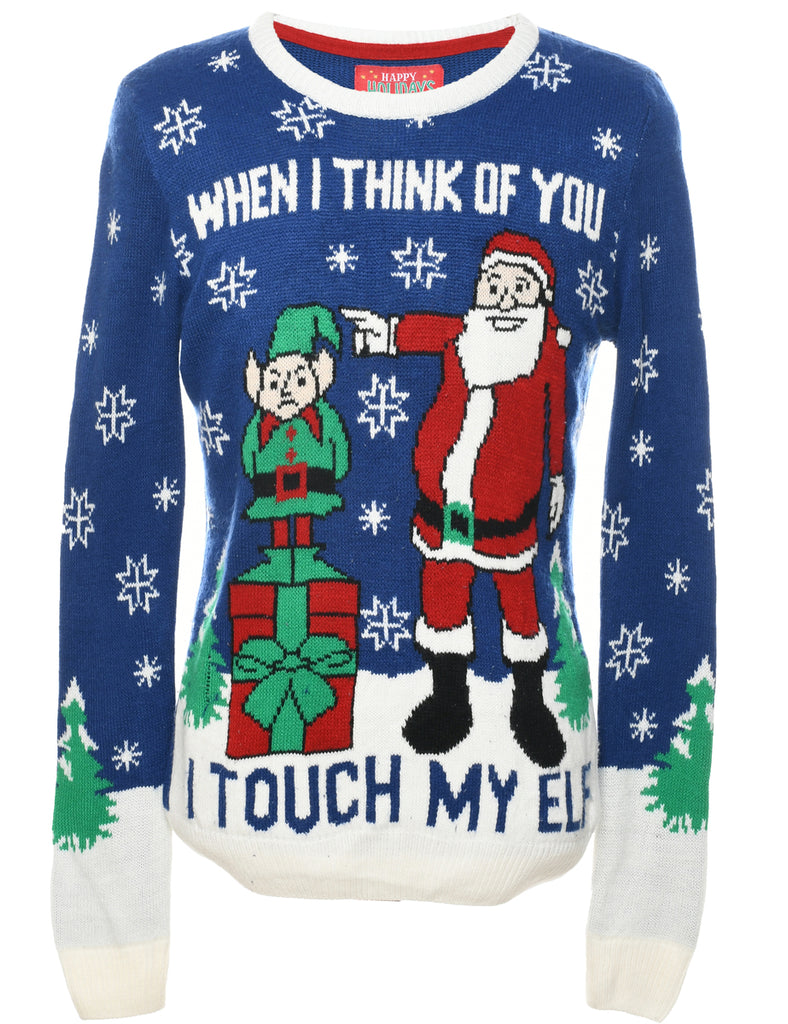 Santa Claus Christmas Jumper - M