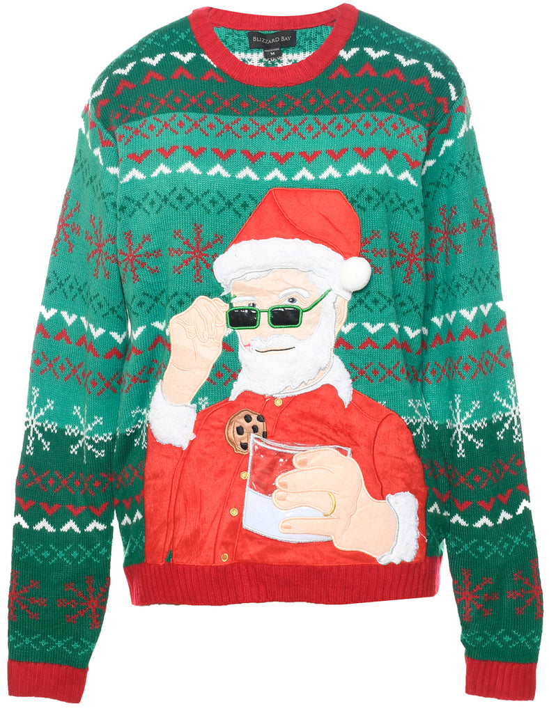 Santa Claus Christmas Jumper - M