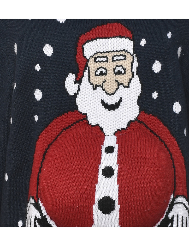 Santa Claus Christmas Jumper - L