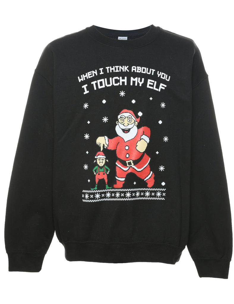 Santa Claus Christmas Sweatshirt - L