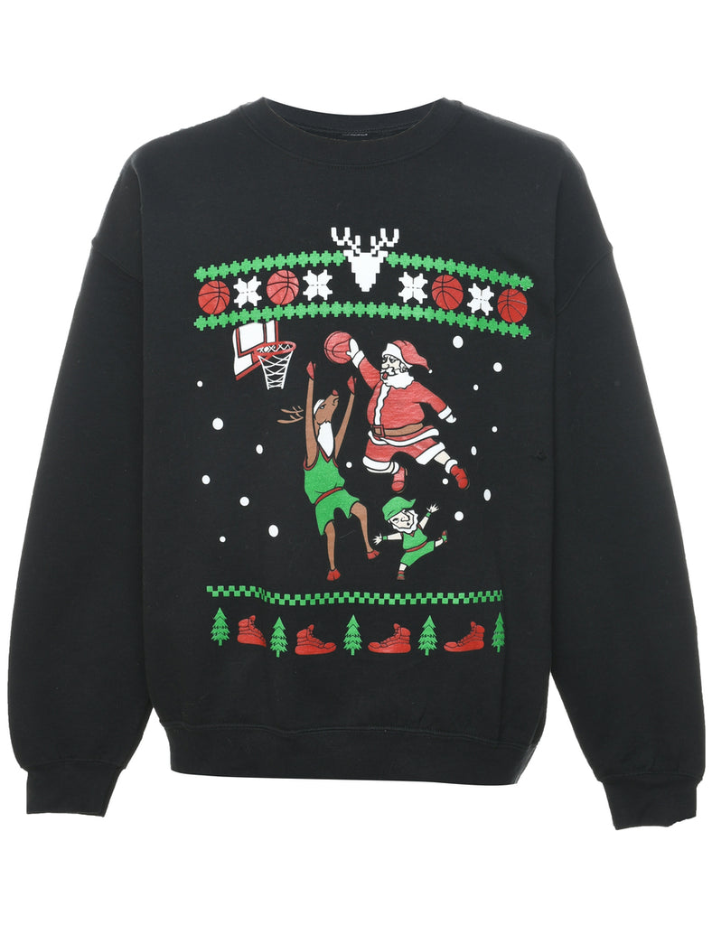 Santa Claus Christmas Sweatshirt - L