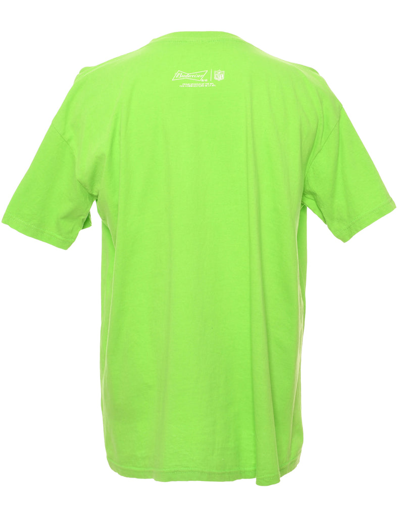 Seattle Seahawks Lime Green American Football Sports T-shirt - XL