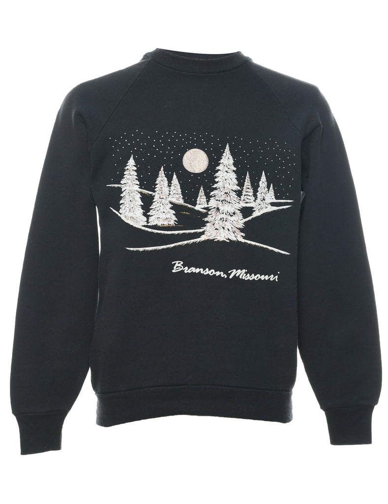 Snowfall Design Christmas Sweatshirt - M