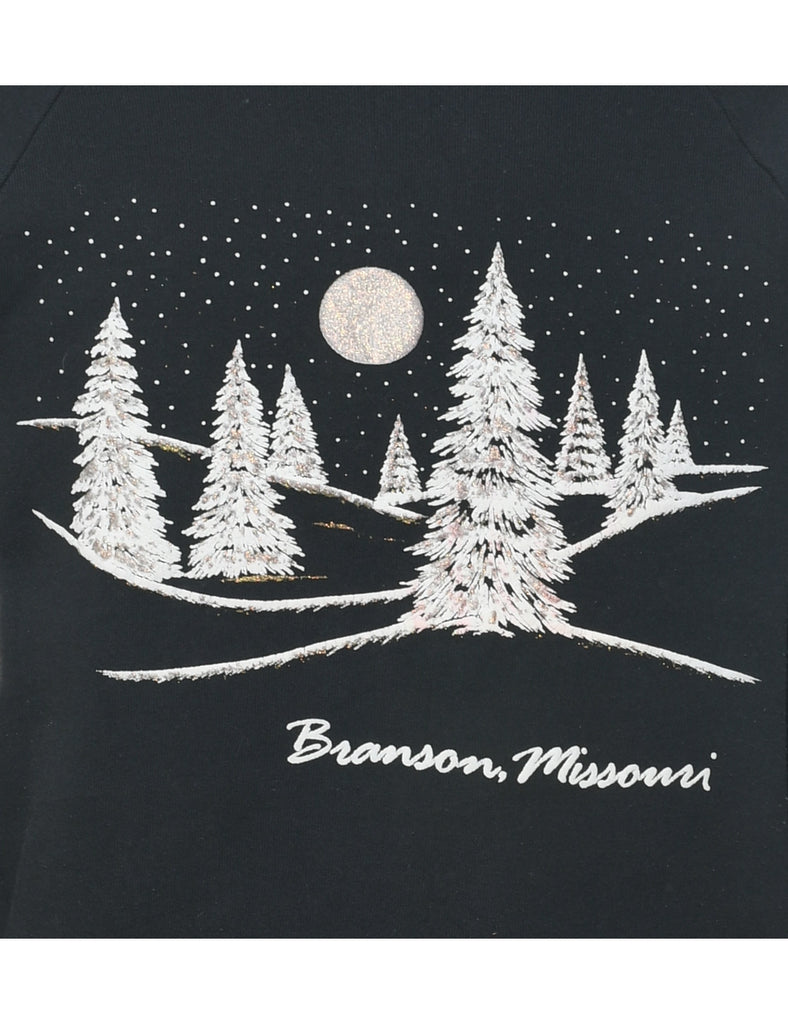 Snowfall Design Christmas Sweatshirt - M