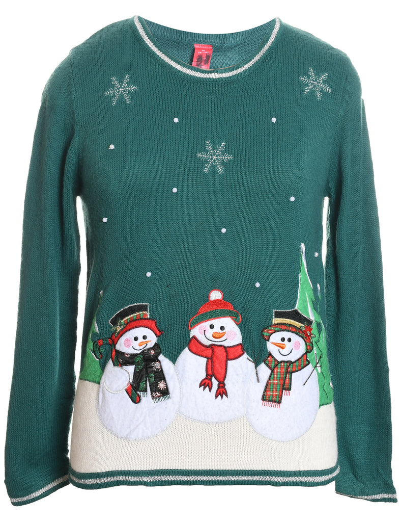 Snowman Christmas Jumper - M