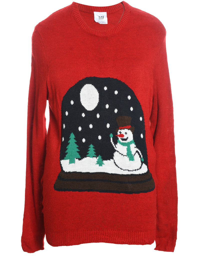 Snowman Christmas Jumper - L