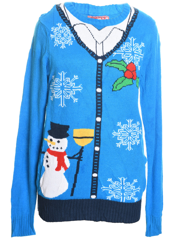 Snowman Christmas Jumper - M