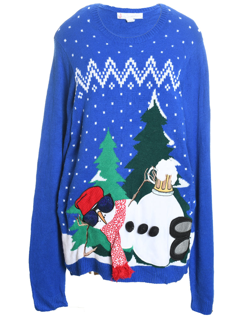 Snowman Christmas Jumper - XL