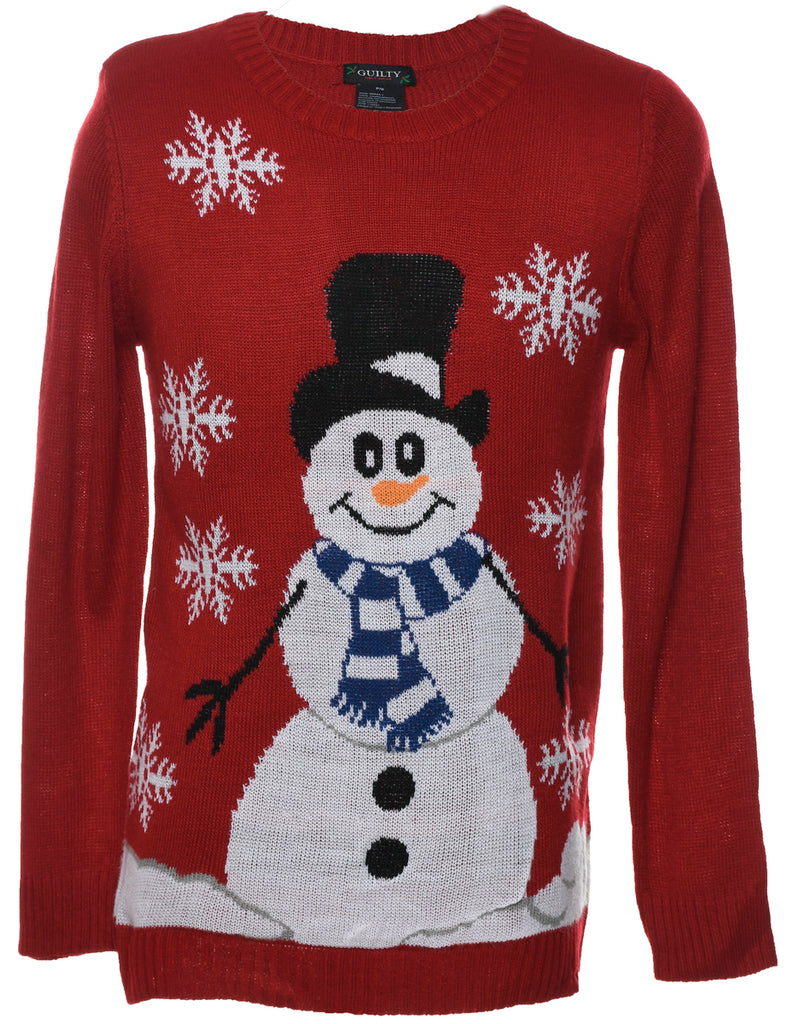 Snowman Christmas Jumper - S