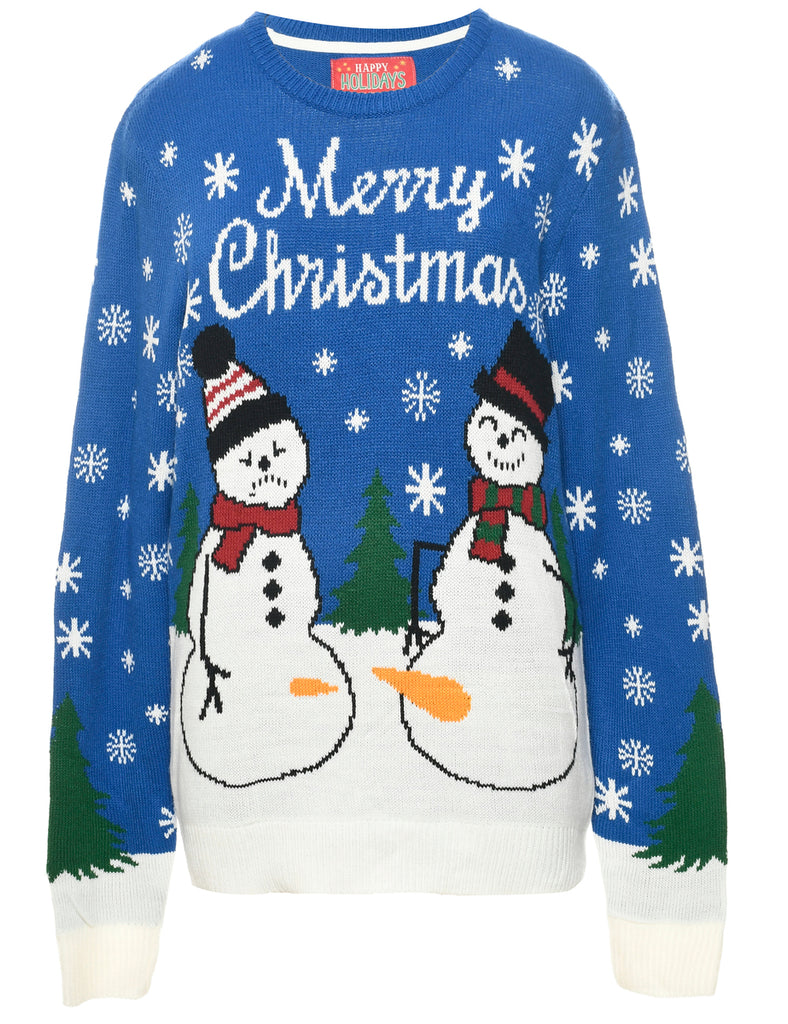 Snowman Christmas Jumper - L