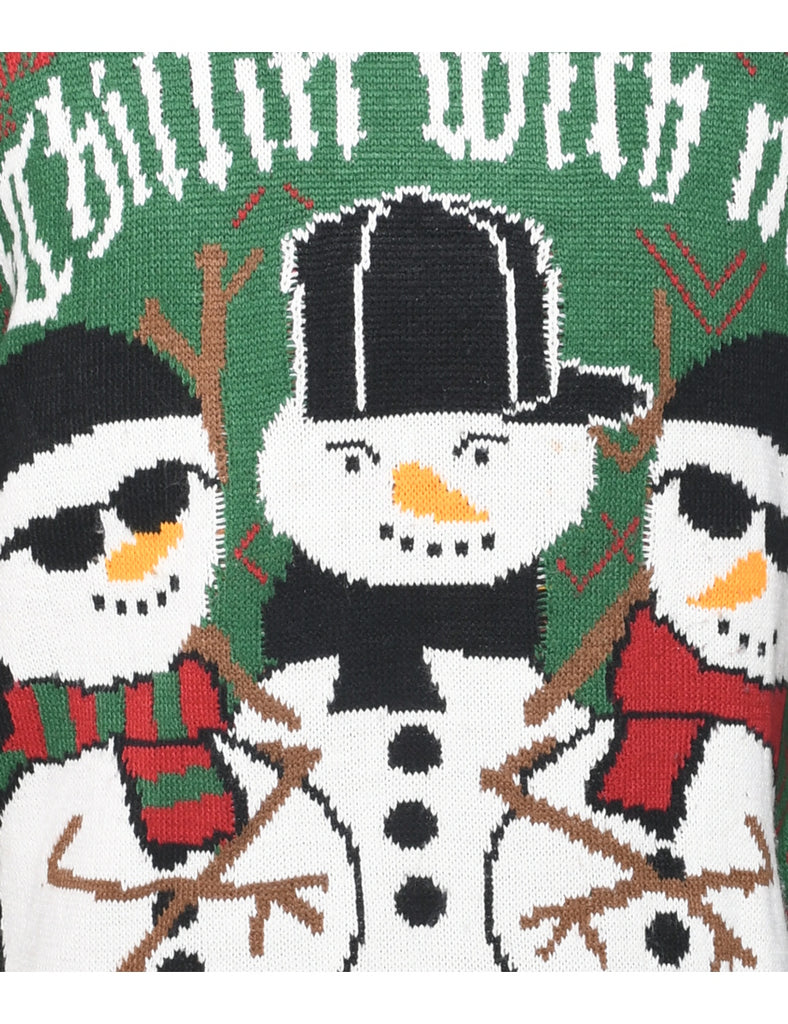 Snowman Christmas Jumper - L