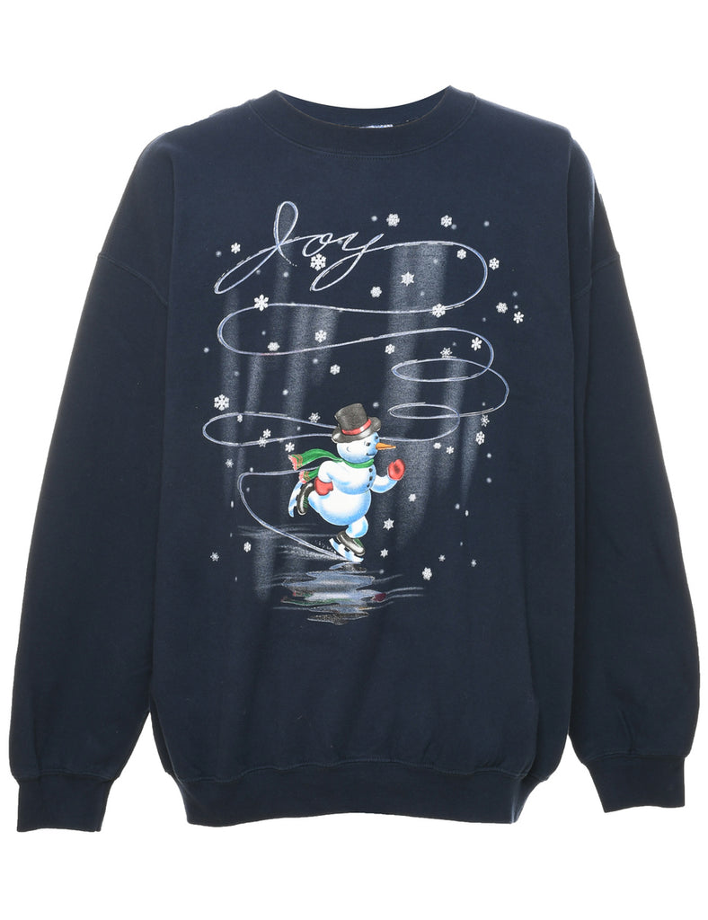 Snowman Christmas Sweatshirt - XL