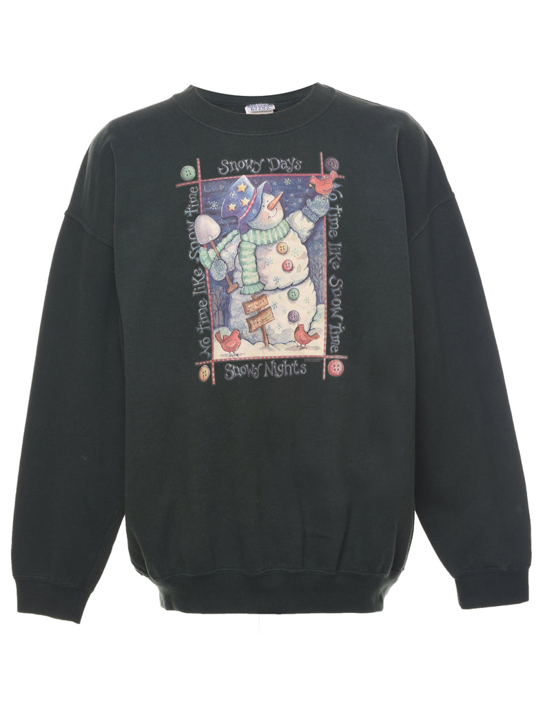 Snowman Christmas Sweatshirt - XL