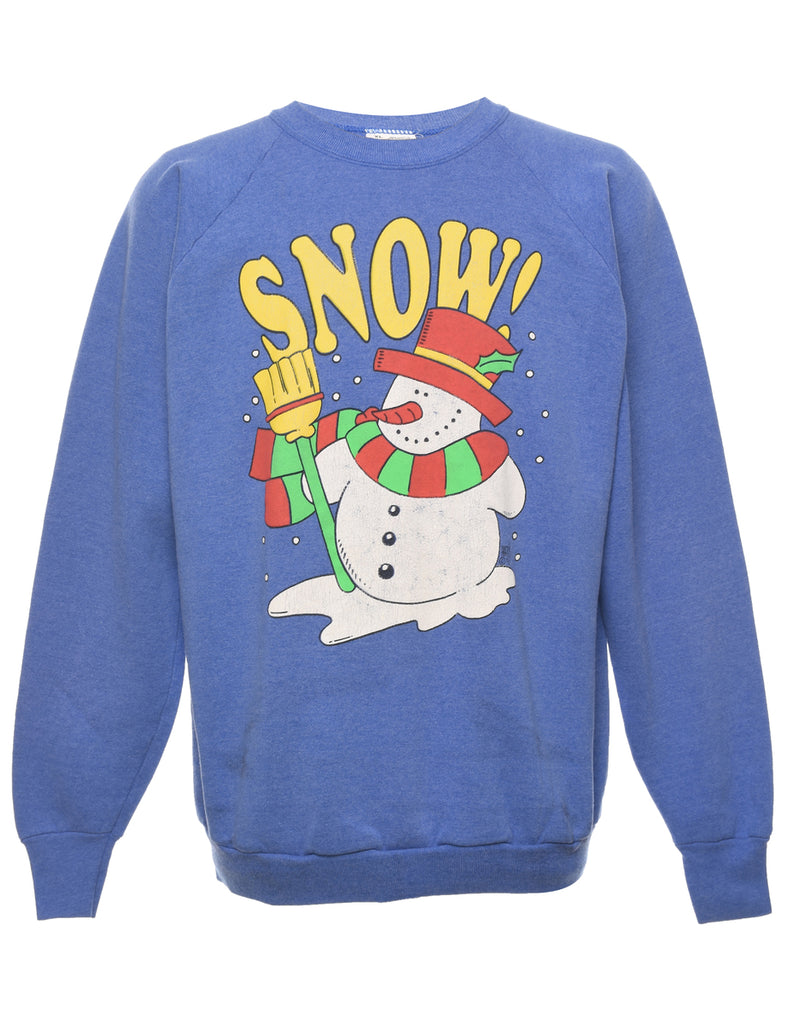 Snowman Christmas Sweatshirt - XL