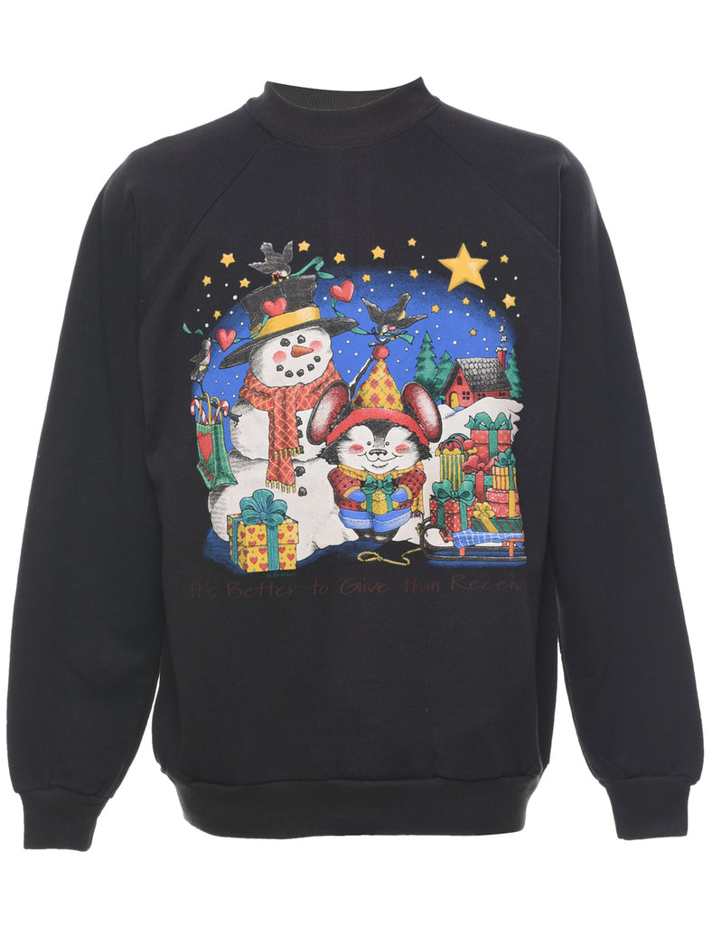 Snowman Christmas Sweatshirt - XL