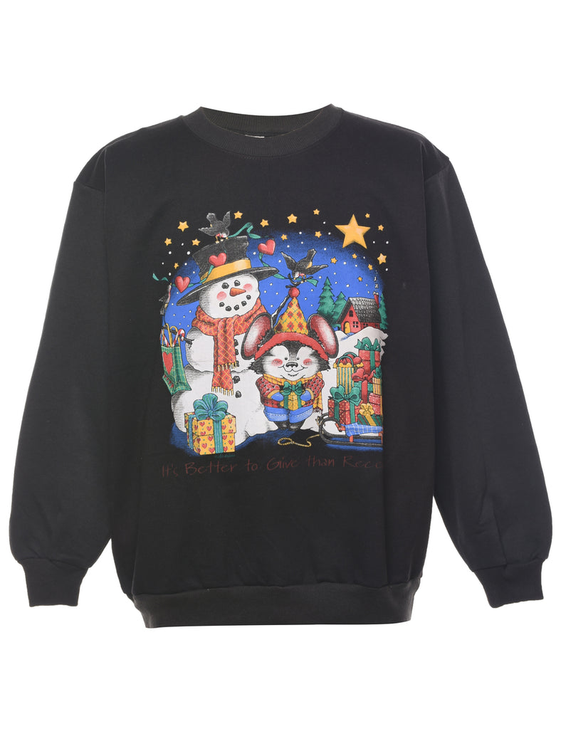 Snowman Christmas Sweatshirt - XL